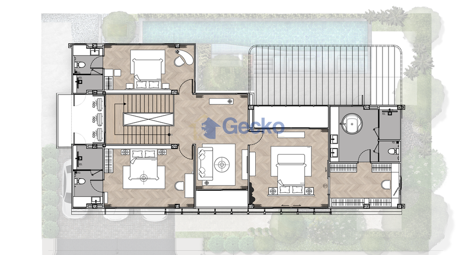 Haus zum Kauf mit 4 Zimmer in Bang Lamung, Chonburi