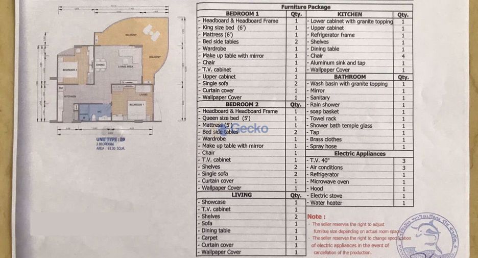 À vendre 2 chambres condo à Sattahip, Chonburi