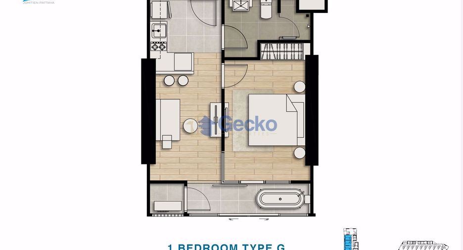 For sale 1 bed condo in Jomtien, Pattaya