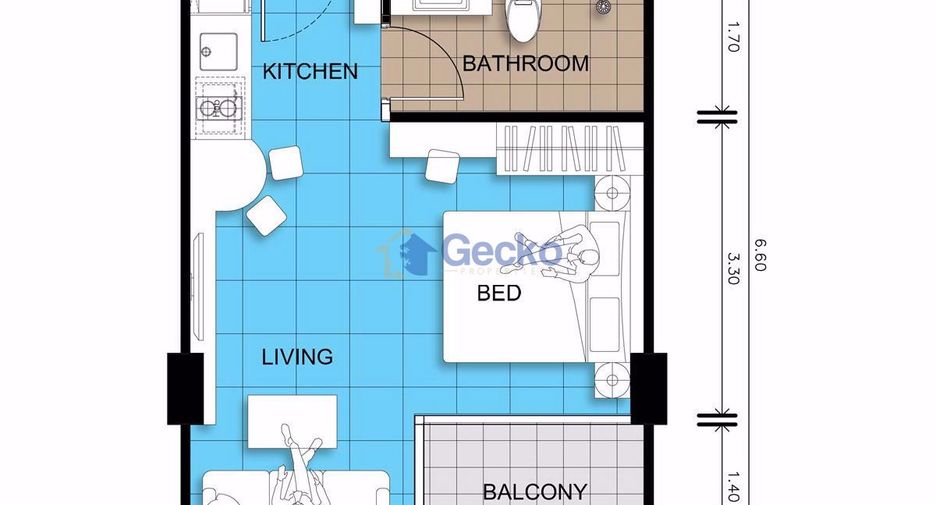For sale 1 bed condo in South Pattaya, Pattaya
