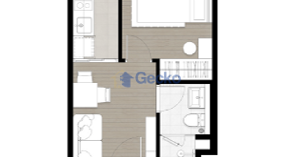 Wohnung zum Kauf mit 1 Zimmer in Bang Lamung, Chonburi