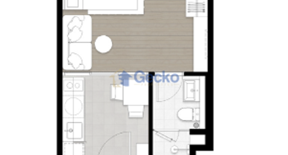 Wohnung zum Kauf mit 1 Zimmer in Bang Lamung, Chonburi