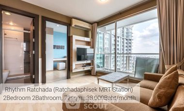 For rent 2 bedrooms condo in Huai Khwang, Bangkok