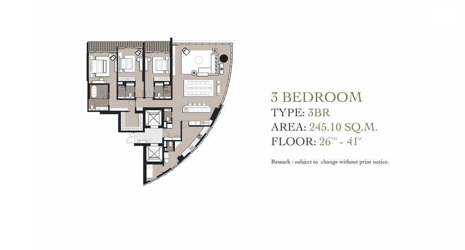 For rent 3 bedrooms condo in Khlong San, Bangkok