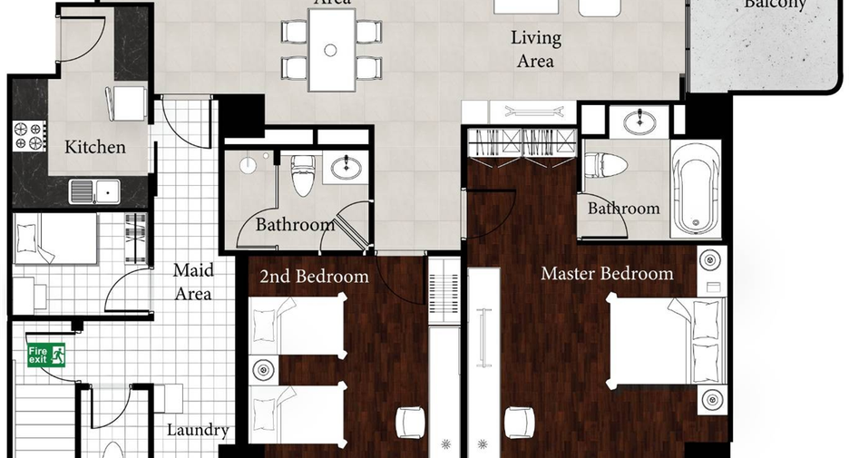 For rent 2 bedrooms condo in Watthana, Bangkok