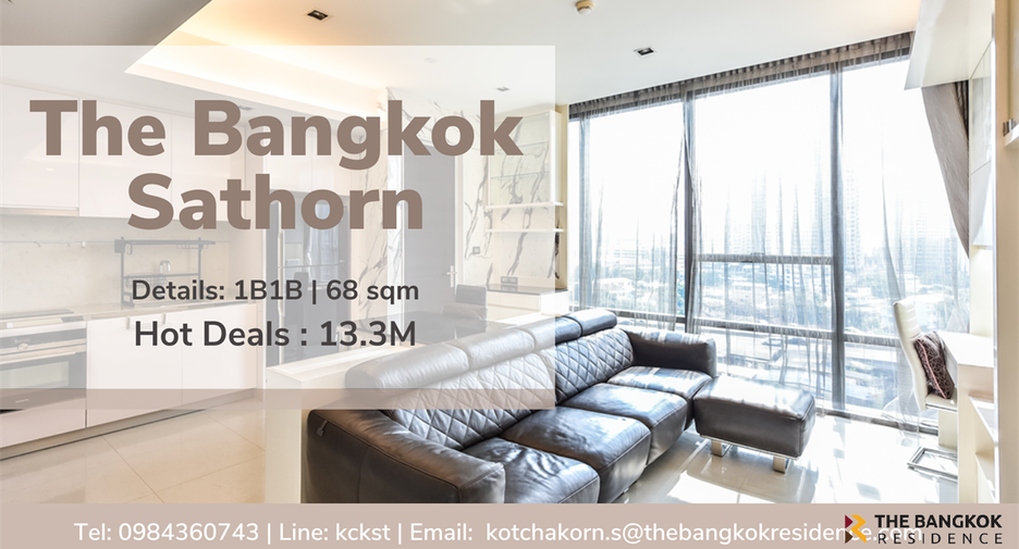 Condo en alquiler de 2 habitaciones en Sathon, Bangkok