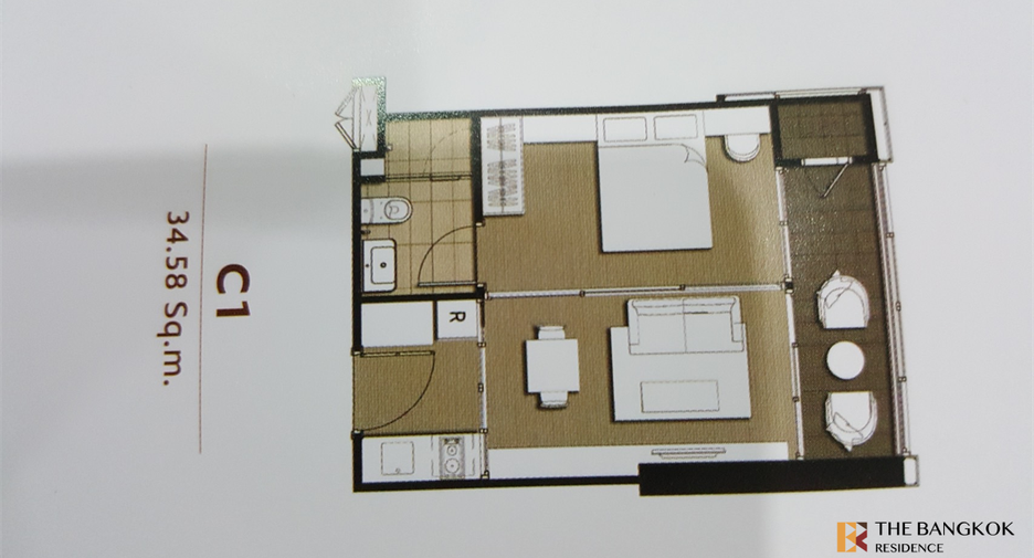 Wohnung zum Kauf mit 1 Zimmer in Huai Khwang, Bangkok