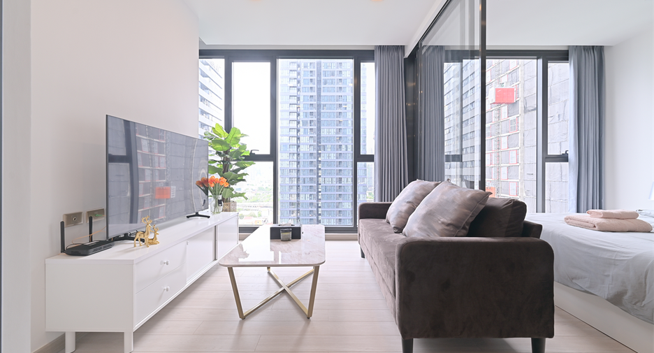 Wohnung zur Miete mit 1 Zimmer in Huai Khwang, Bangkok