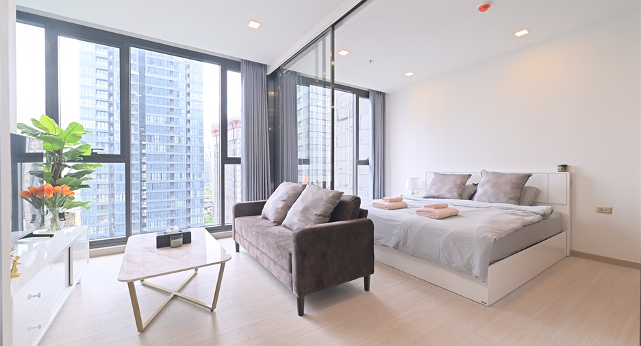 Wohnung zur Miete mit 1 Zimmer in Huai Khwang, Bangkok