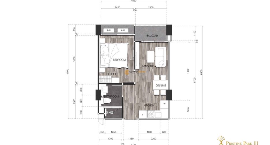 À vendre 1 chambre condo à Jomtien, Pattaya