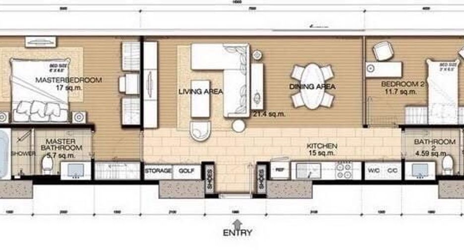ให้เช่า และ ขาย 2 ห้องนอน คอนโด ใน วัฒนา, กรุงเทพฯ