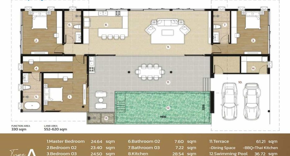 For sale 3 bedrooms villa in Hua Hin, Prachuap Khiri Khan