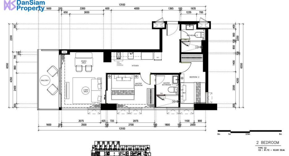 À vendre 2 chambres condo à Hua Hin, Prachuap Khiri Khan