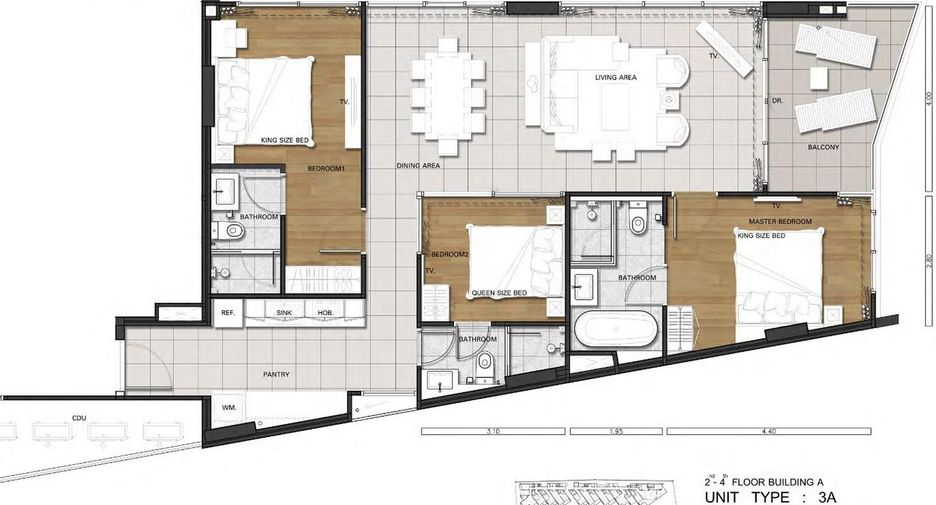 Wohnung zum Kauf mit 3 Zimmer in Hua Hin, Prachuap Khiri Khan