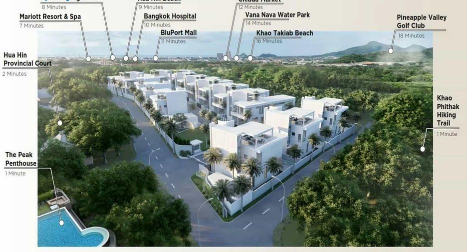 Villa en venta de estudio en Hua Hin, Prachuap Khiri Khan