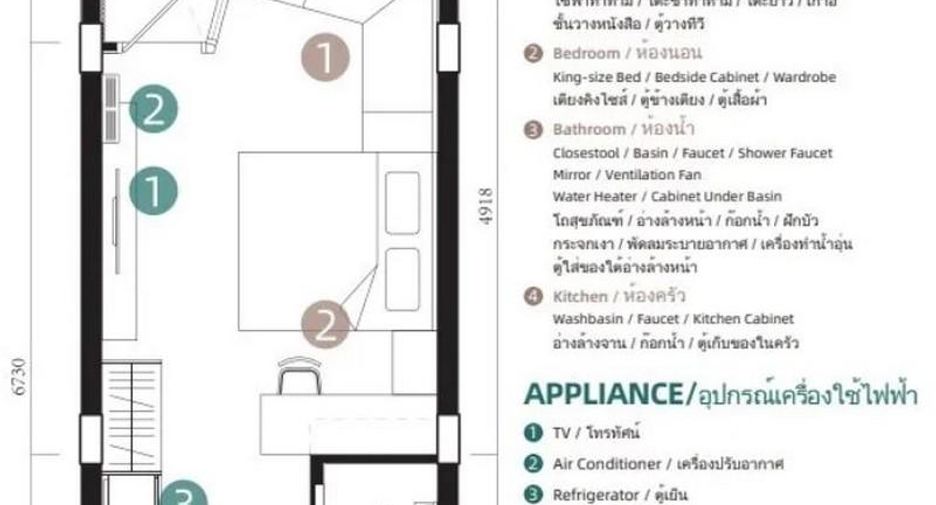 À vendre 1 chambre condo à Ko Samui, Surat Thani