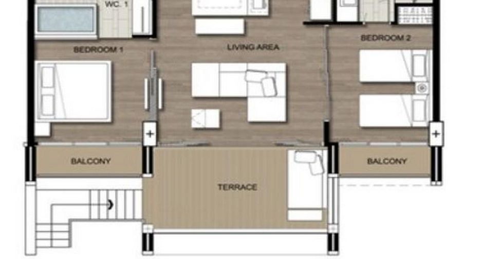 Wohnung zum Kauf mit 2 Zimmer in Hua Hin, Prachuap Khiri Khan