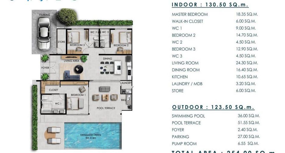 For sale 3 ベッドルーム villa in Hua Hin, Prachuap Khiri Khan