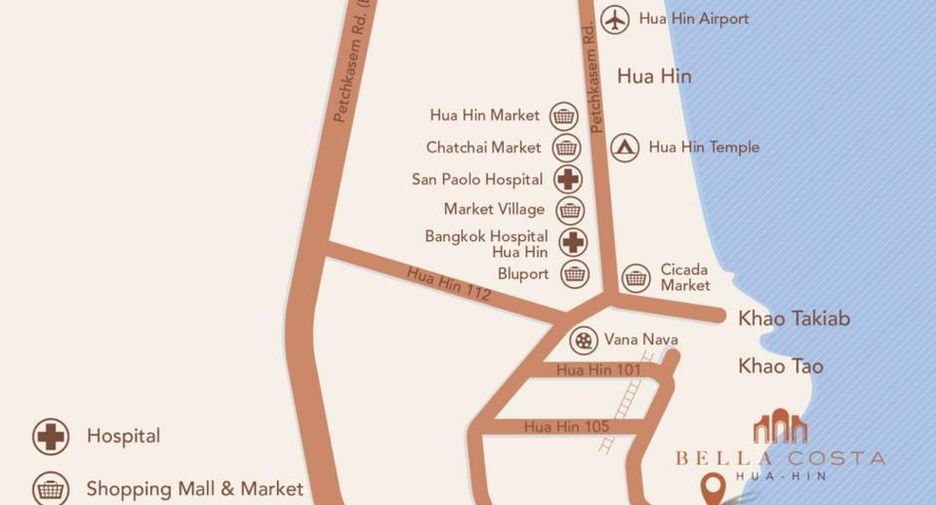 À vendre 1 chambre condo à Pran Buri, Prachuap Khiri Khan