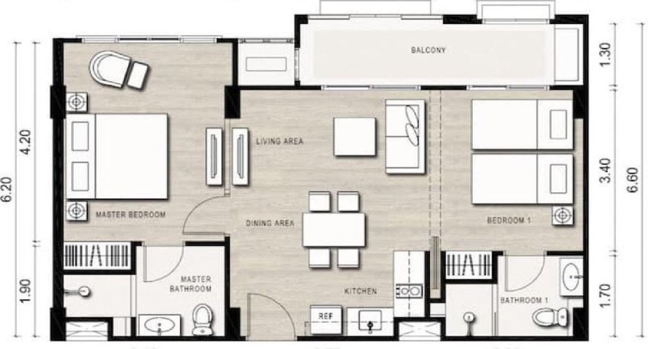 Wohnung zum Kauf mit 2 Zimmer in Hua Hin, Prachuap Khiri Khan