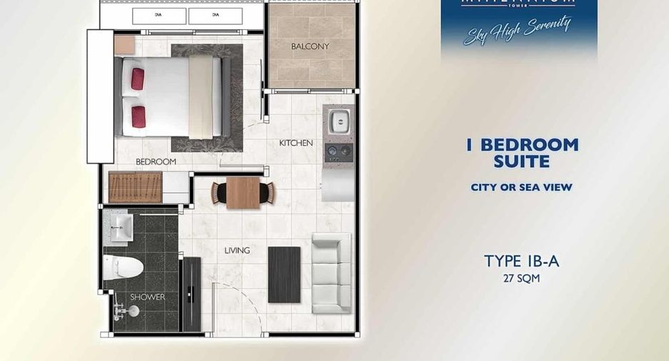 Wohnung zur Miete mit 1 Zimmer in South Pattaya, Pattaya