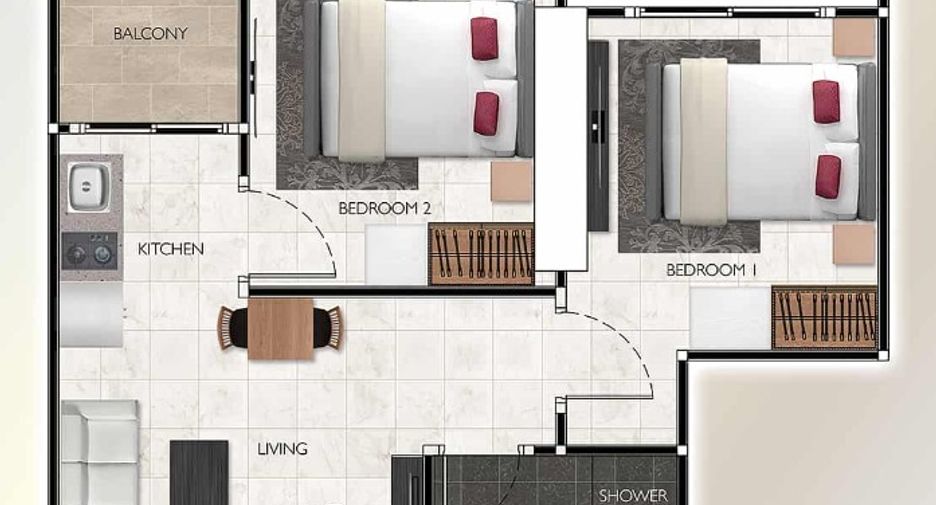 Wohnung zum Kauf mit 2 Zimmer in South Pattaya, Pattaya