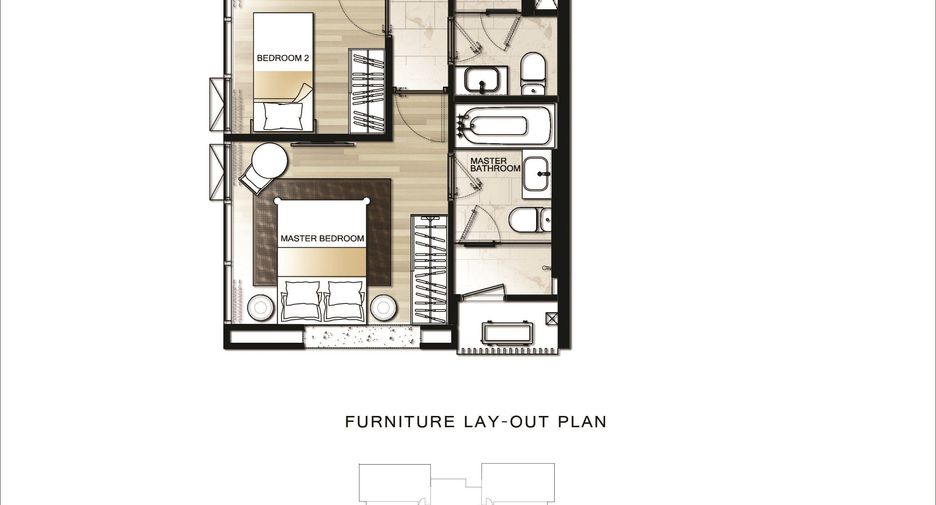 For rent and for sale 2 bedrooms condo in Watthana, Bangkok