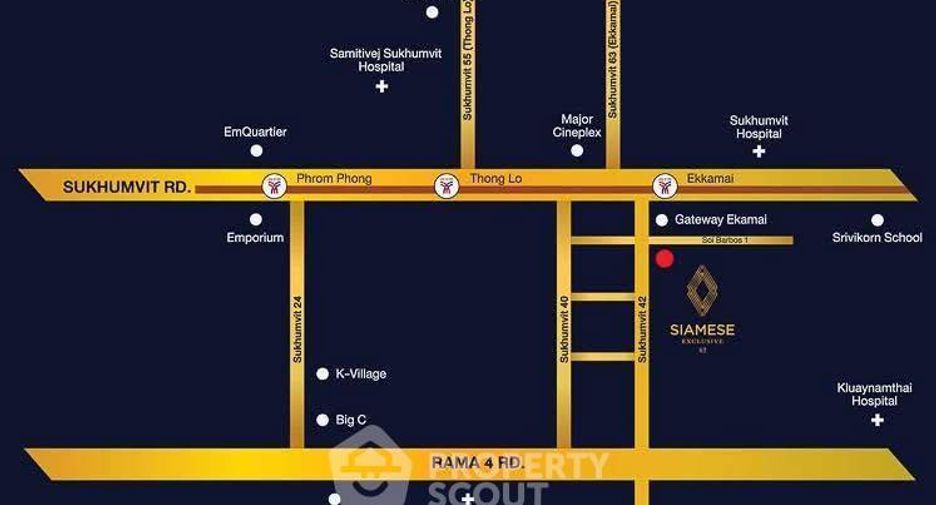 For rent 2 bedrooms condo in Khlong Toei, Bangkok