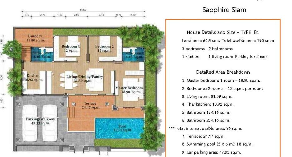 Casa en venta de 3 habitaciones en Mueang Prachuap Khiri Khan, Prachuap Khiri Khan