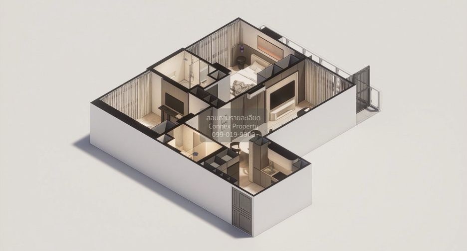 Condo en venta de 2 habitaciones en Ratchathewi, Bangkok