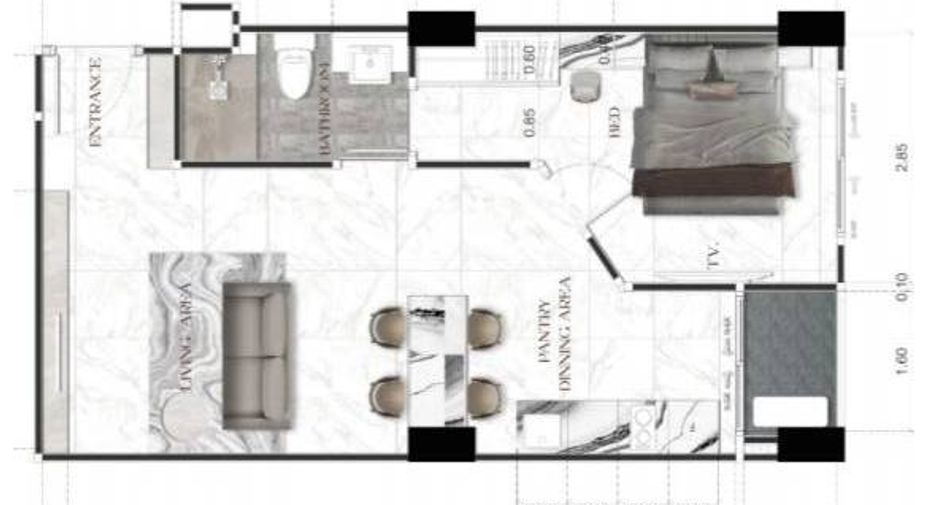 Condo en venta de 1 habitaciones en South Pattaya, Pattaya