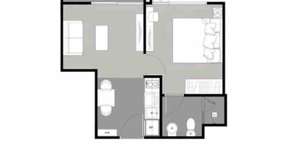 Wohnung zur Miete mit 1 Zimmer in Khlong Toei, Bangkok