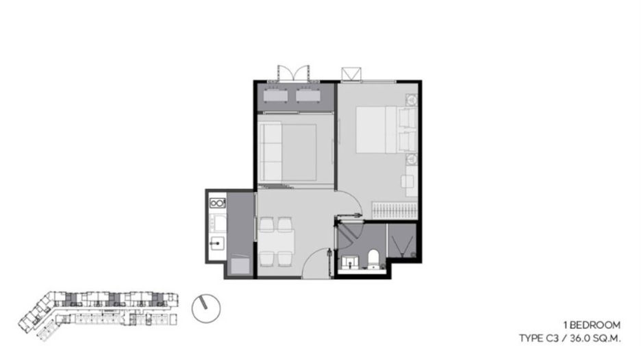 For rent and for sale studio condo in Suan Luang, Bangkok