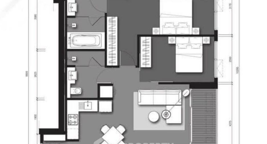 Condo en alquiler de 2 habitaciones en Watthana, Bangkok