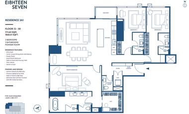 For sale 3 bedrooms condo in Sathon, Bangkok