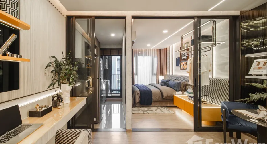 À vendre 1 chambre condo à Din Daeng, Bangkok