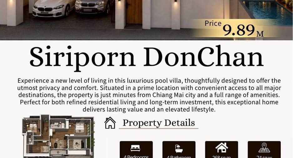 For sale 4 bedrooms villa in San Kamphaeng, Chiang Mai