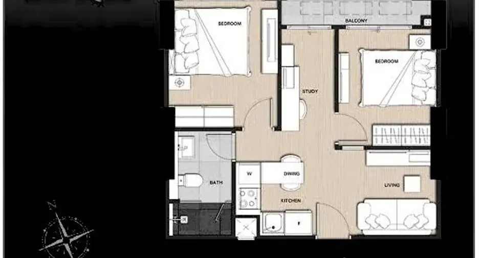 For rent 2 bedrooms condo in Phaya Thai, Bangkok