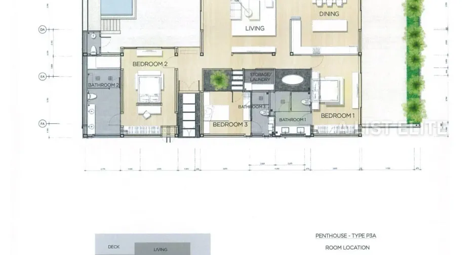 ให้เช่า 3 ห้องนอน คอนโด ใน พัทยาใต้, พัทยา