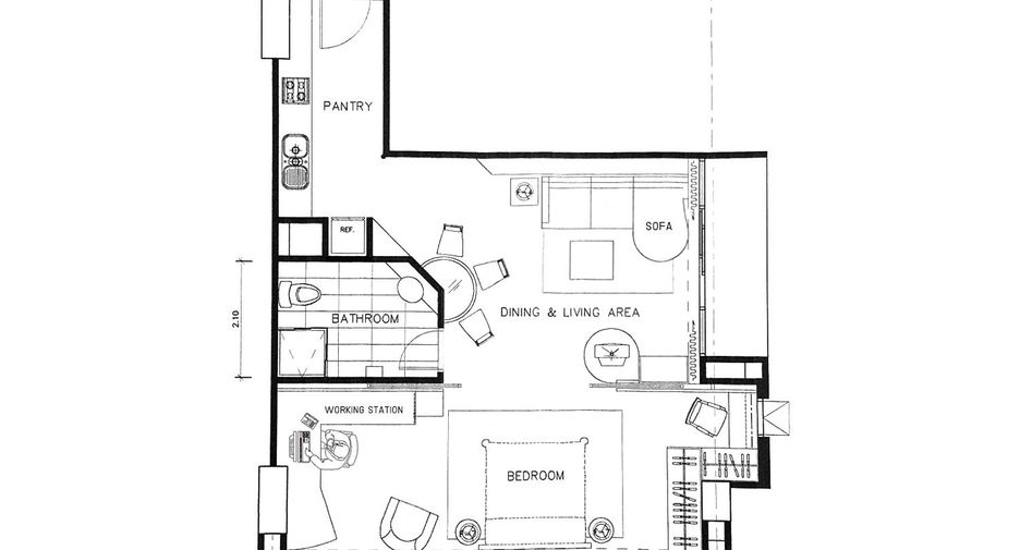 For rent 1 bed condo in Yan Nawa, Bangkok