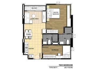 Condo en venta de 2 habitaciones en Huai Khwang, Bangkok