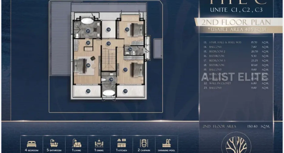 For sale 4 ベッドルーム condo in Khlong Toei, Bangkok