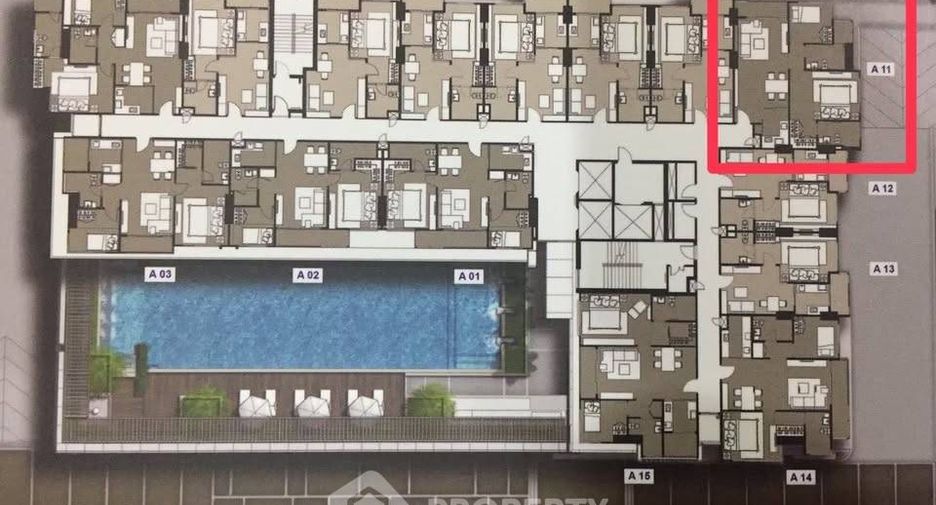 For rent 2 bedrooms condo in Thon Buri, Bangkok