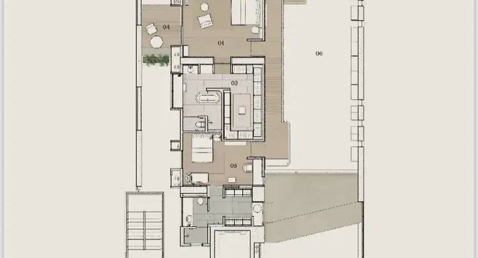 Condo en venta de 3 habitaciones en Yan Nawa, Bangkok