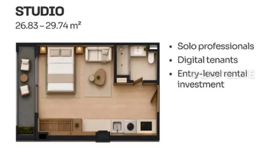Condo en venta de 1 habitaciones en Pratumnak, Pattaya