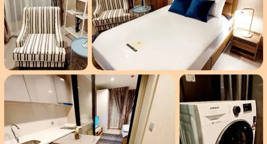For rent studio condo in Huai Khwang, Bangkok
