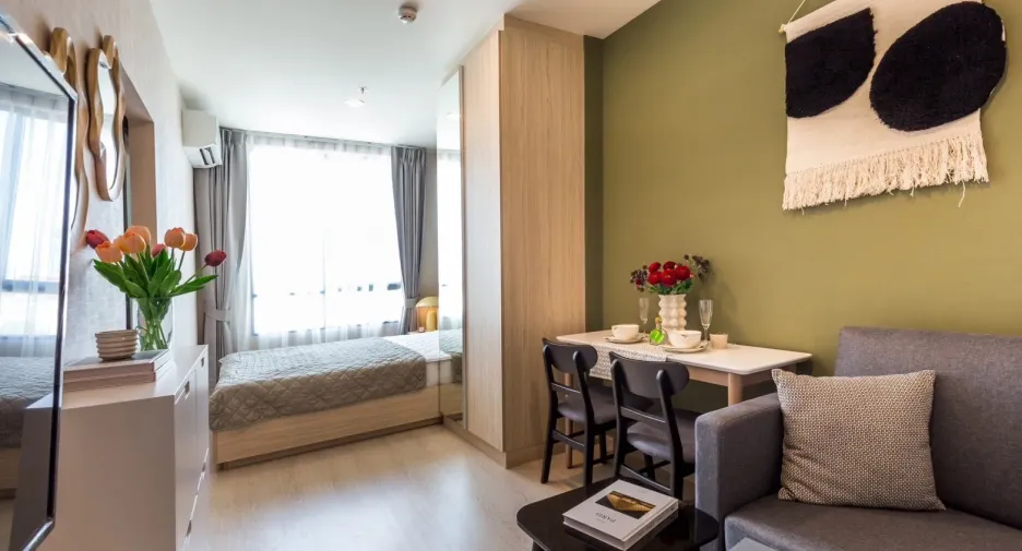 For rent studio condo in Huai Khwang, Bangkok