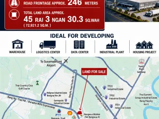 For sale land in Bang Pakong, Chachoengsao