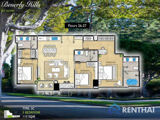 For sale 3 bedrooms condo in Bang Lamung, Chonburi