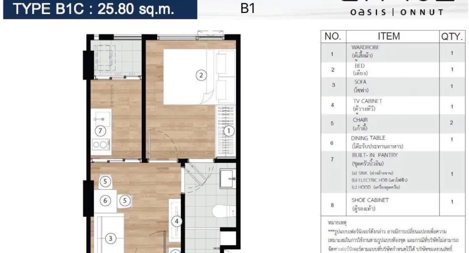 For sale 1 bed condo in Suan Luang, Bangkok